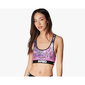 PSD Bandana Flames Pink Sports Bra Size XL - NEW!